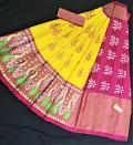 Pochampally Silk Ikkat Lemon Saree